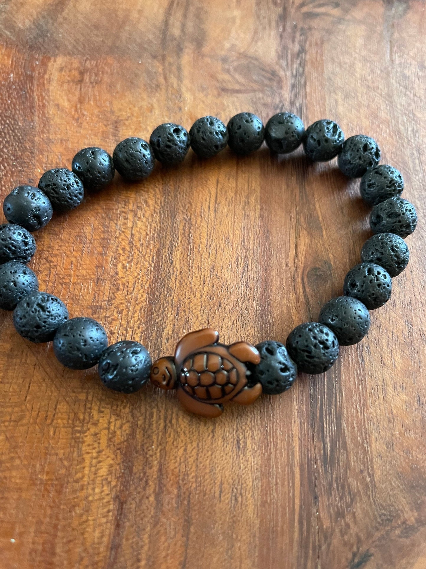 Whimsical Honu or Sea Turtle Authentic Lava Beaded Bracelets