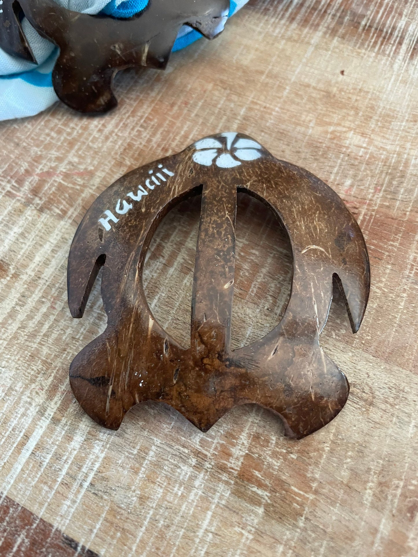 Set of 2 Authentic Turtle Coconut Hawaiian Buckle for Lava Lava or Sarong Cover-Up