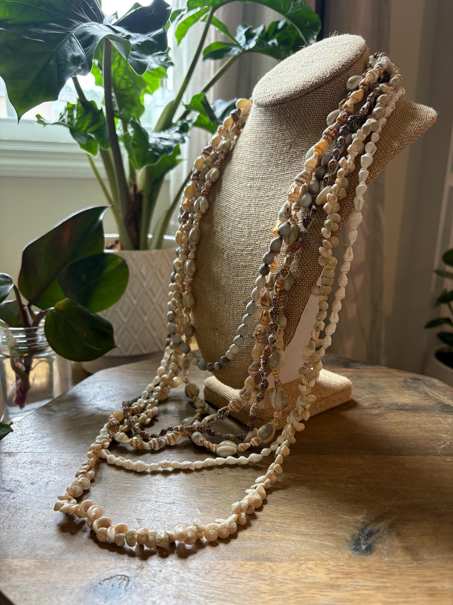 Seashell Lei Set: Authentic Hawaiian Celebration Leis, 40"-27"