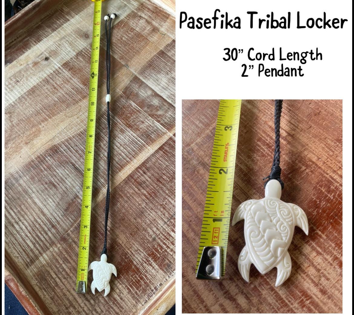 Hand Carved Buffalo Bone Sea Turtle Pendant – Adjustable Boho Necklace