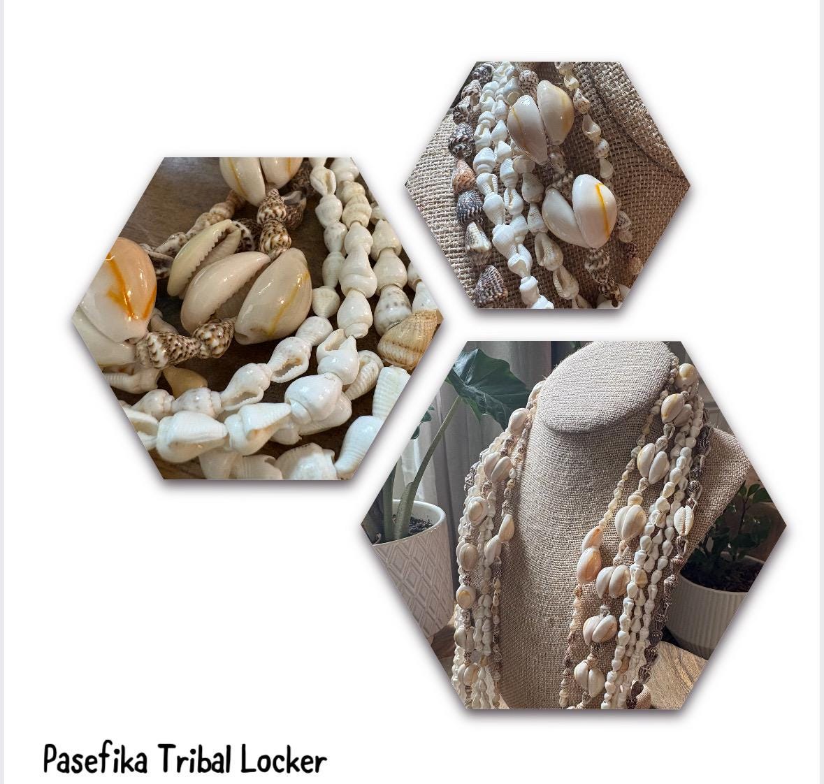 Seashell Lei Set: 6 Pacific Ocean Leis, Graduation Wedding Celebration