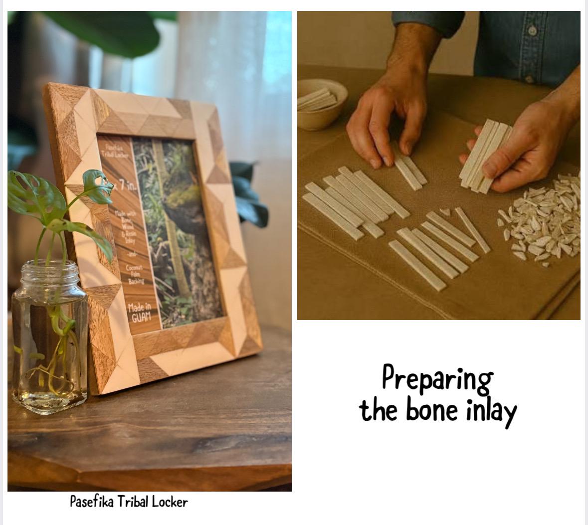 Polynesian Bone & Wood Inlay Picture Frame (5x7)