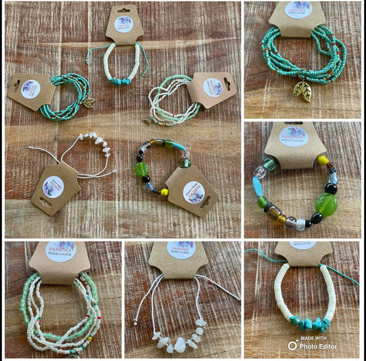 Beachy Seed Bead Bracelet Lot – Handmade Boho Jewelry