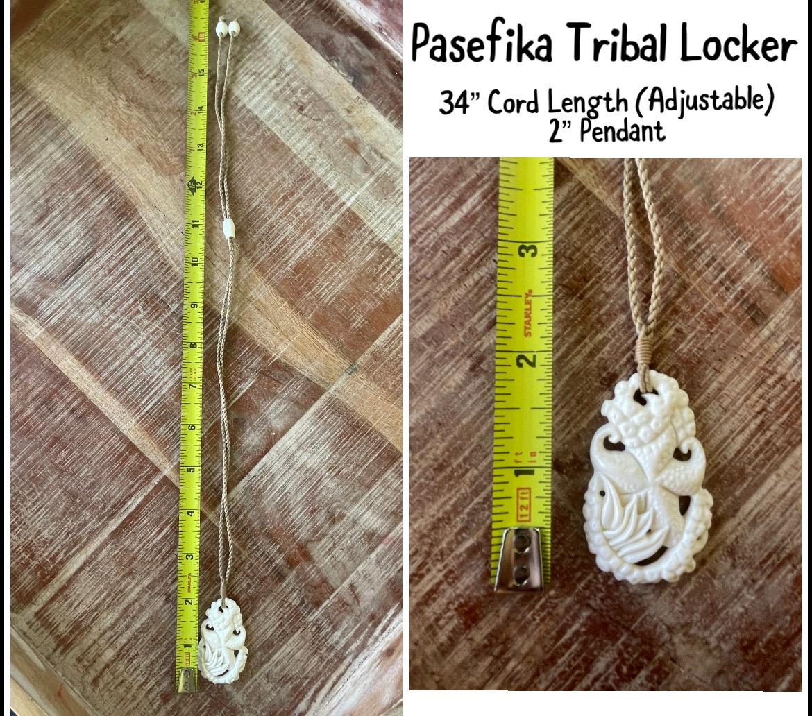 Hand Carved Buffalo Bone Starfish Pendant, Adjustable Surfer Cord