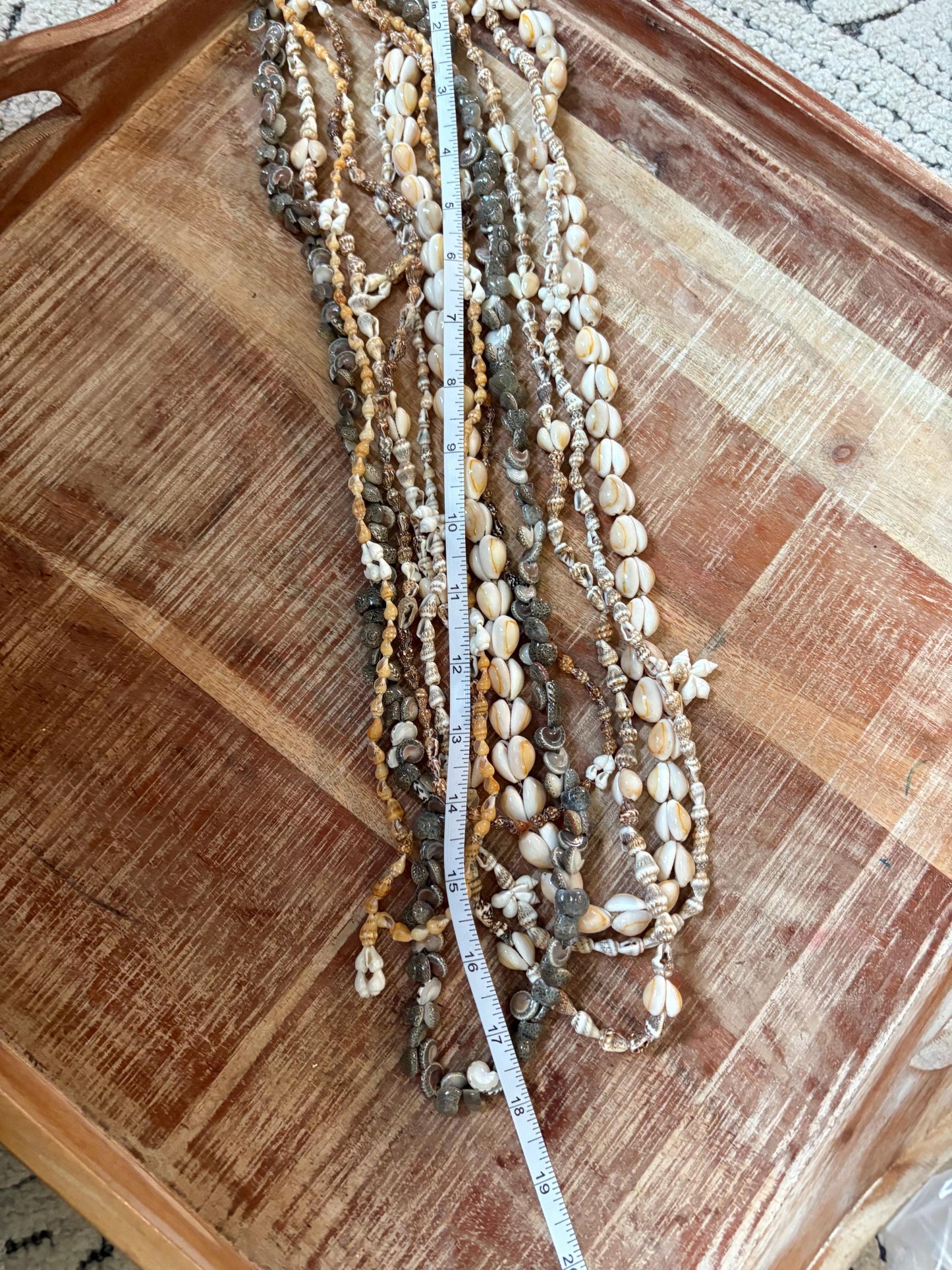 Authentic Seashell Lei Set – Pacific Island Celebration Leis (Set of 6)