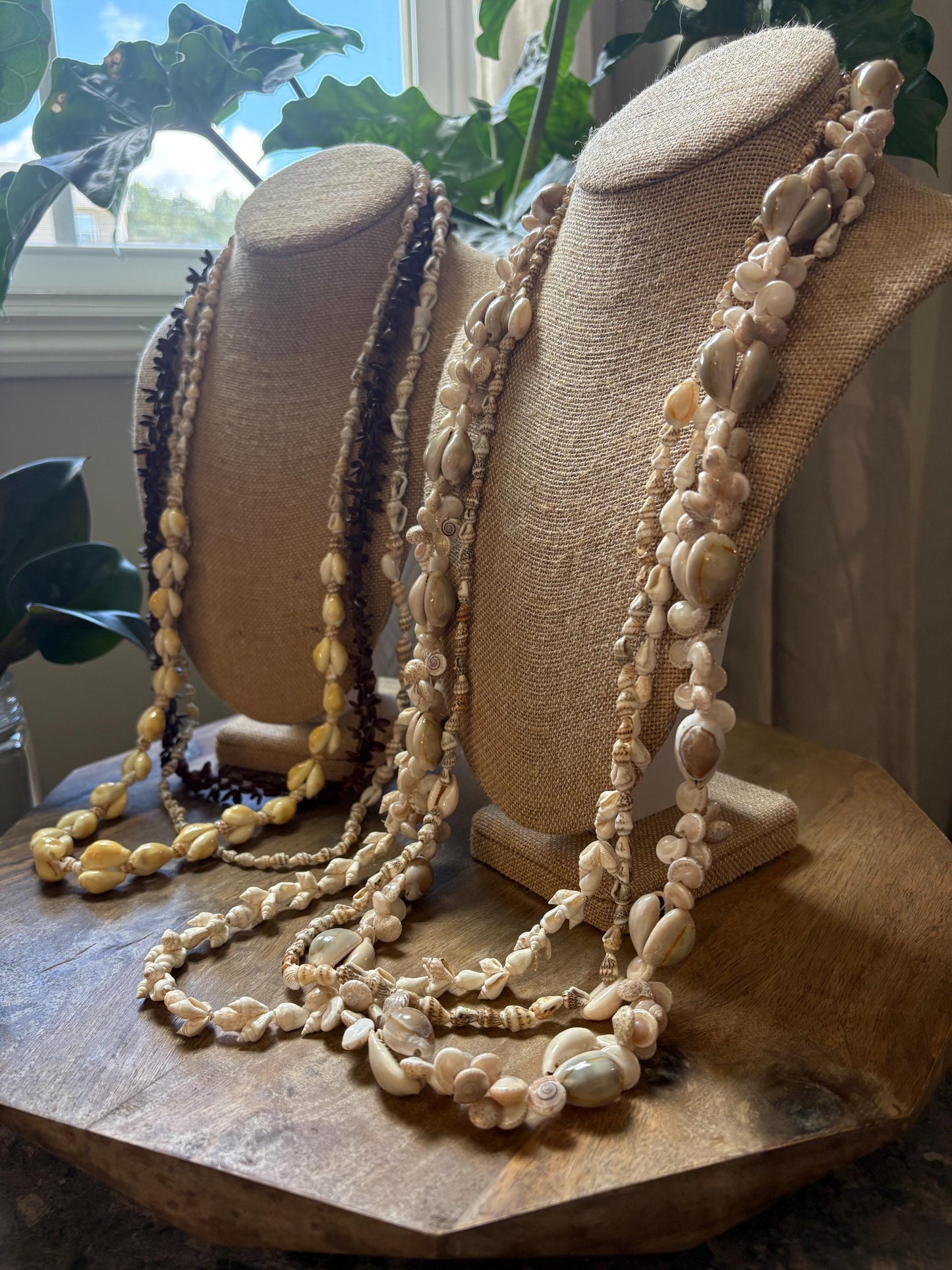 Seashell Lei Collection – Authentic Pacific Island Celebration Leis (Set of 6)