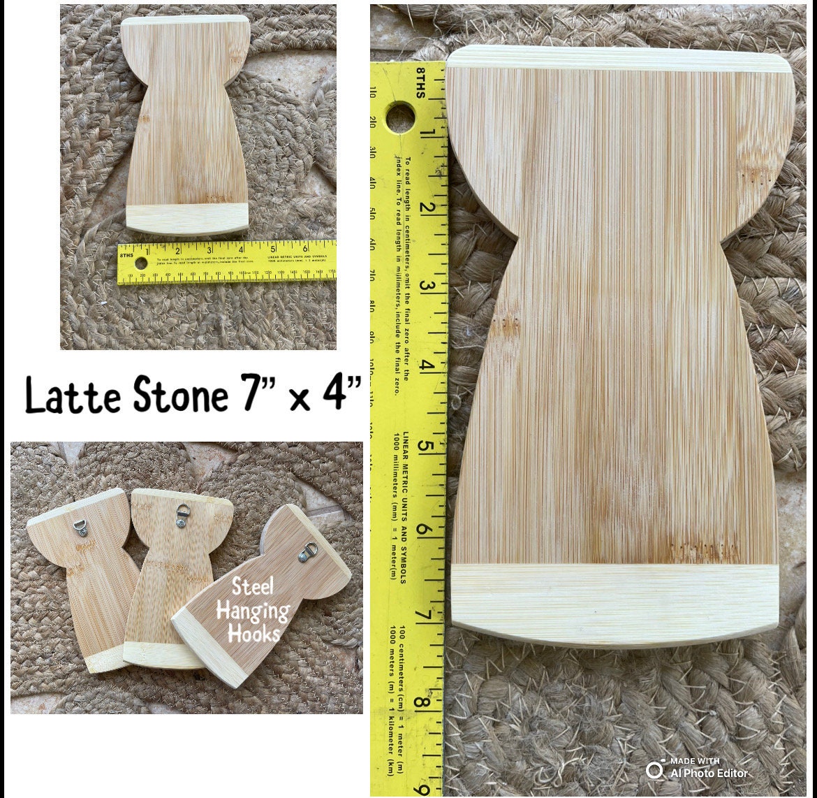 Latte Stone or Haligi Plaques - Solid Bamboo Wood - Sweet Wall Decor- Guam, Chamorro and Micronesian Island Must Have!