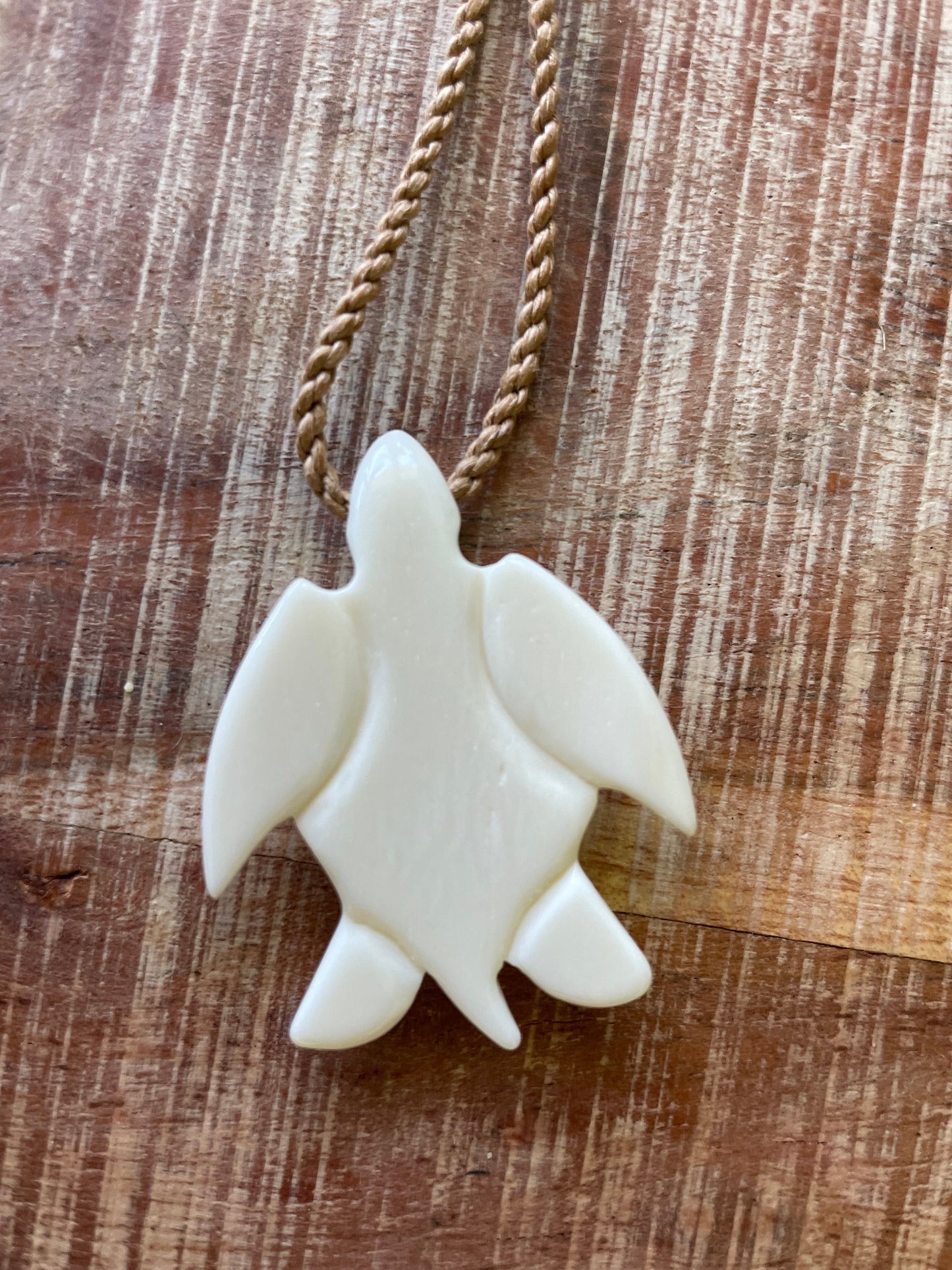 14” Adjustable Solid Bone Handcarved and  Laser Engraved Samoa Makau (Fish Hook) Necklace - Beautiful Traditional Hawaiian Polynesian