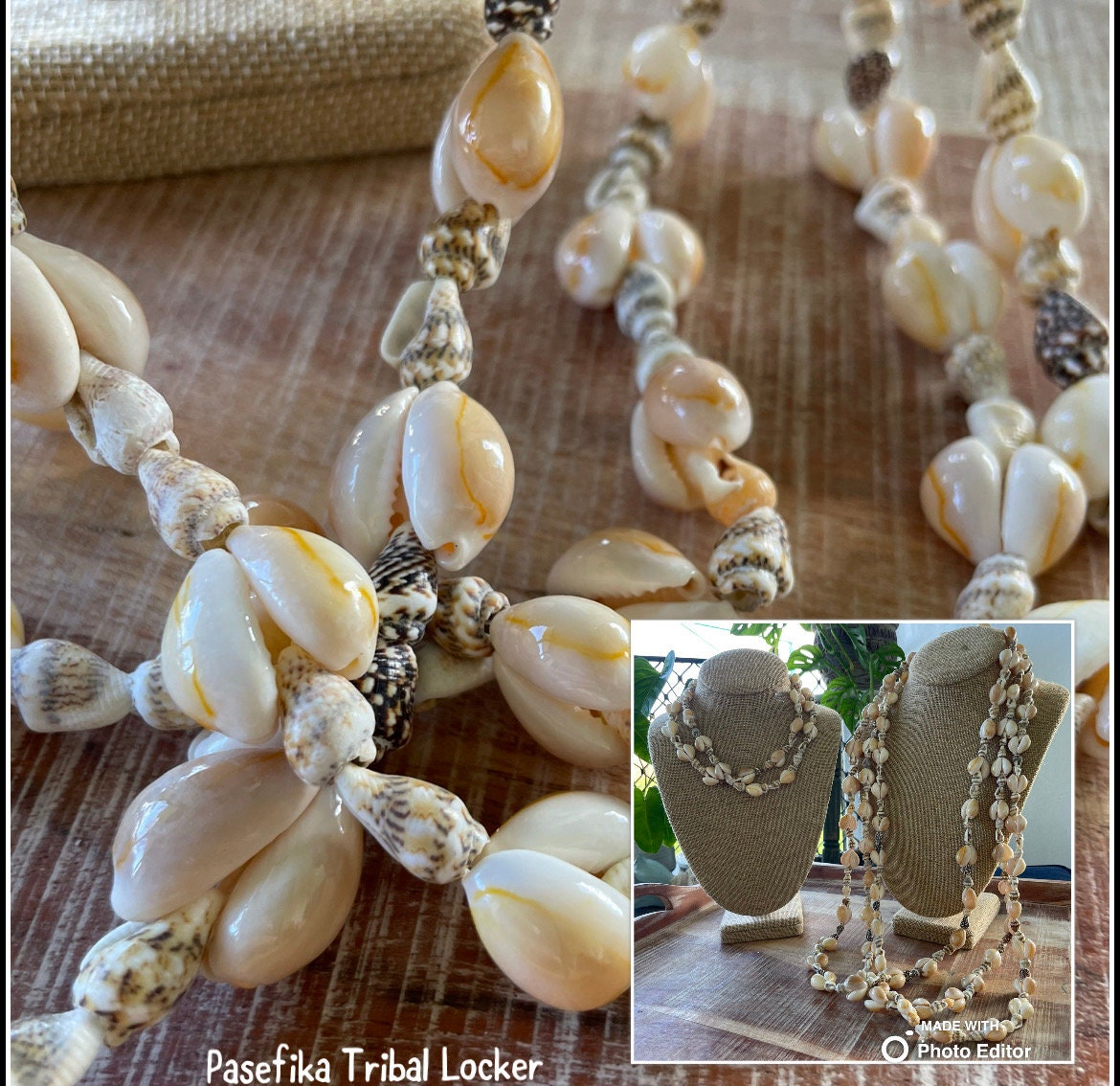 Cowrie Shell Lei Necklace Set – Traditional Hawaiian Jewelry