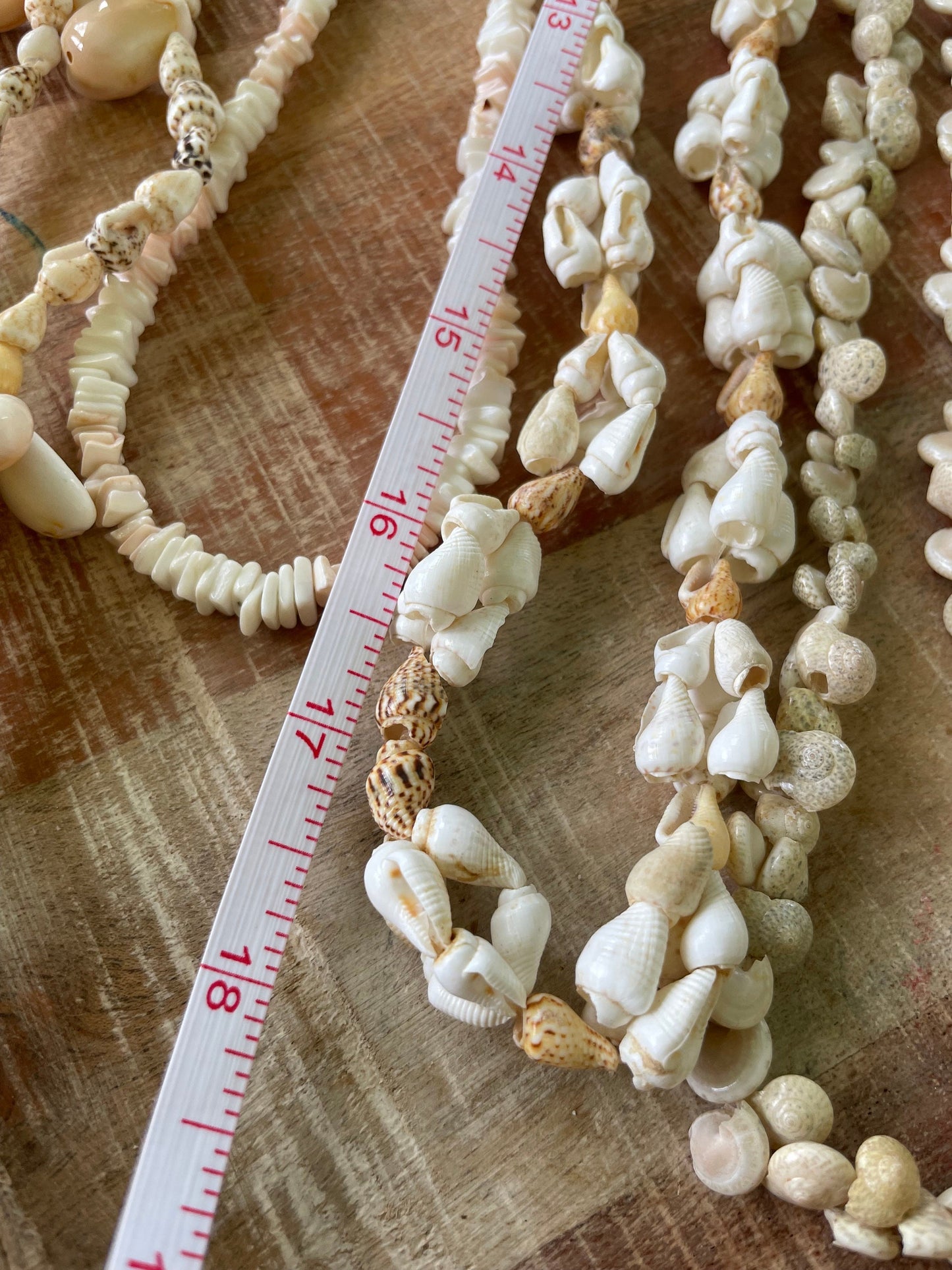 Seashell Lei Set – Pink & White Puka Shells, Graduation Leis (39-28 inch)