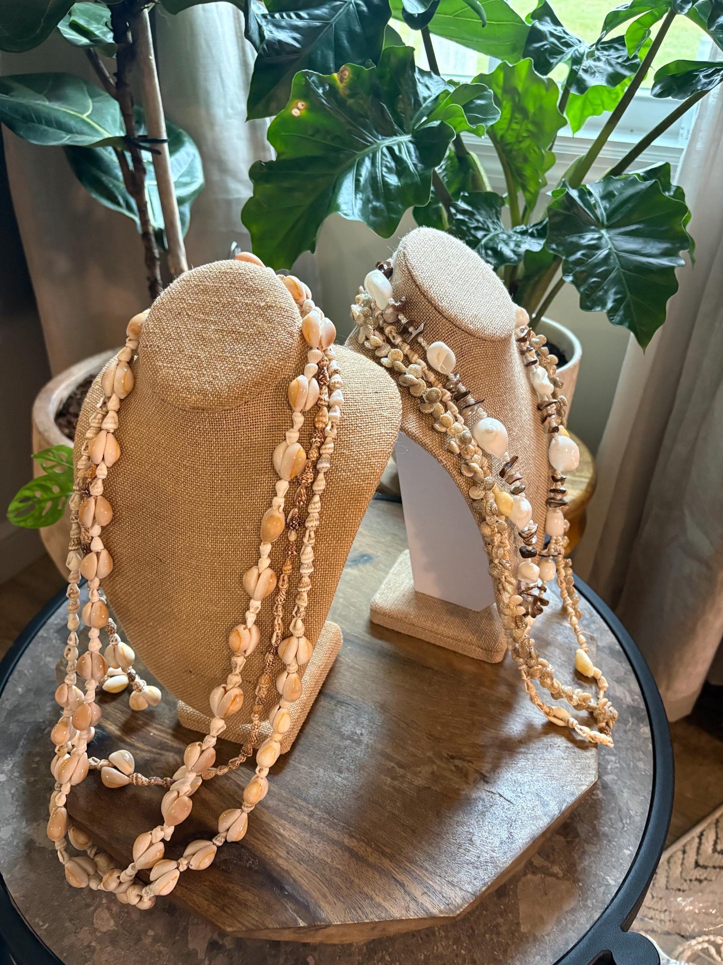 Seashell Lei Set: Pacific Ocean Shells, Wedding Celebration Leis