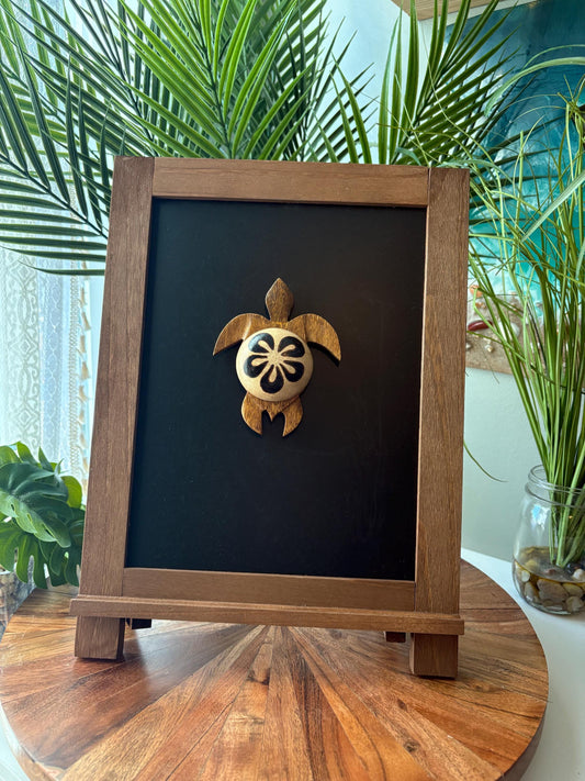 Extra-Large Handmade Wood Honu  4.5” Magnet - Hawaiian, Polynesian, Micronesian Sea Turtle Fridge Decor