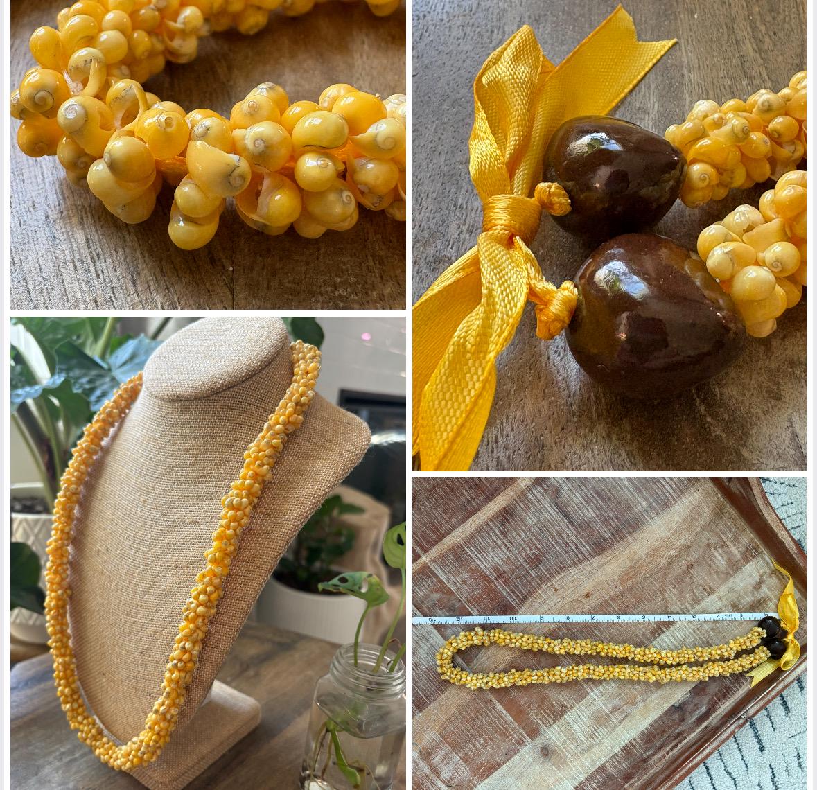 Yellow Mongo Shell Lei – Authentic Polynesian Necklace