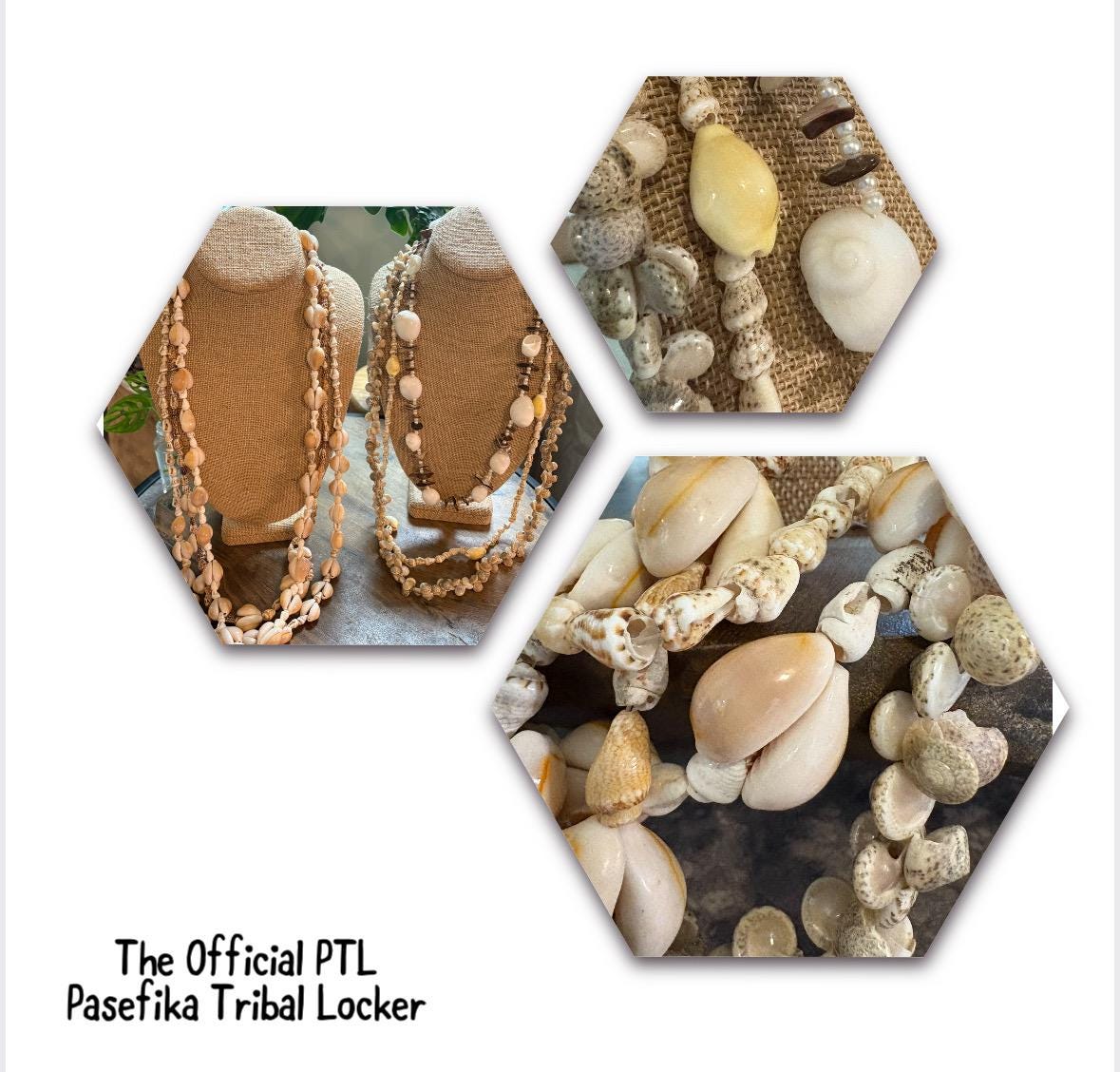 Seashell Lei Set: Pacific Ocean Shells, Wedding Celebration Leis