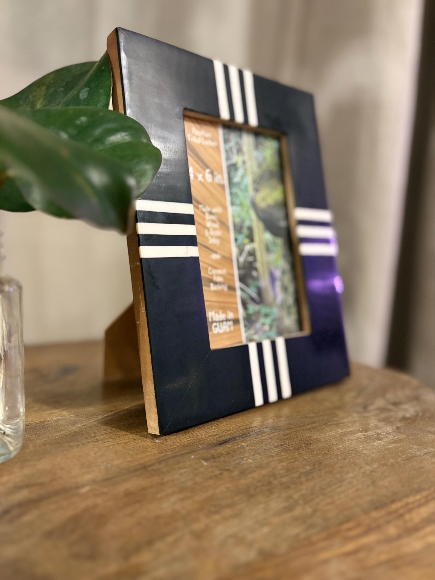 Polynesian Bone & Wood Inlay Picture Frame - 4x6