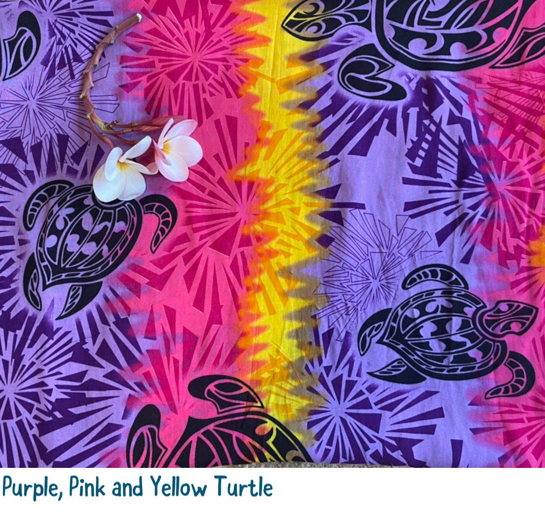 Polynesian Print Sarong – Tropical Island Wrap, Beach Cover-Up