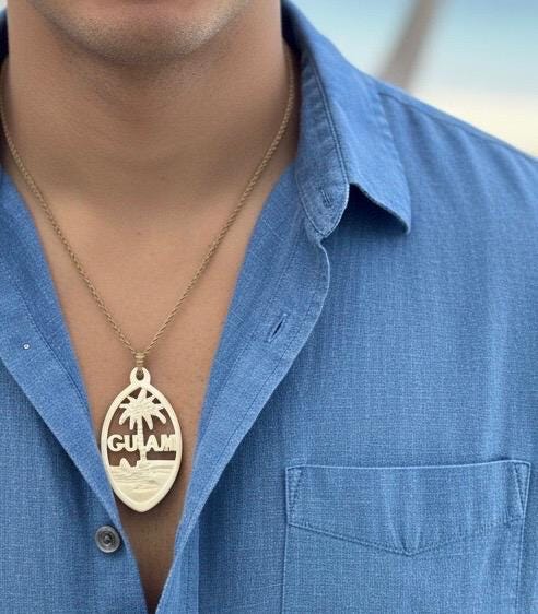 Hand Carved Bone Guam Sling Stone Seal Pendant and Necklace –  Guåhan and CHamoru Pride