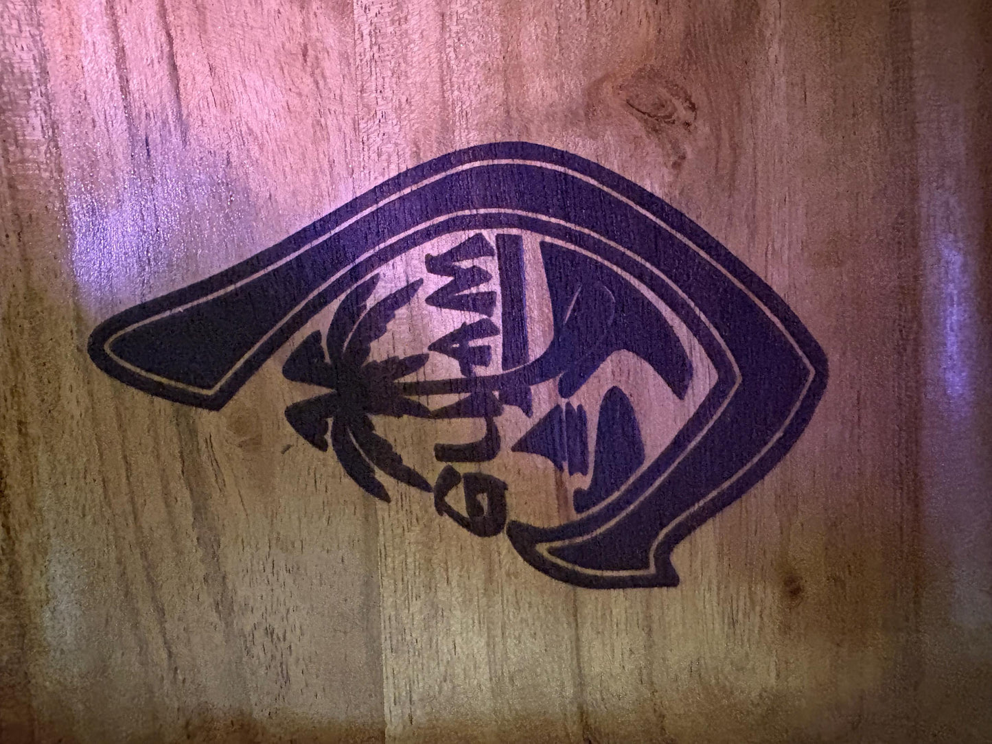 Engraved Teak Wood Tray with the Seal of Samoa - Personalized Gift