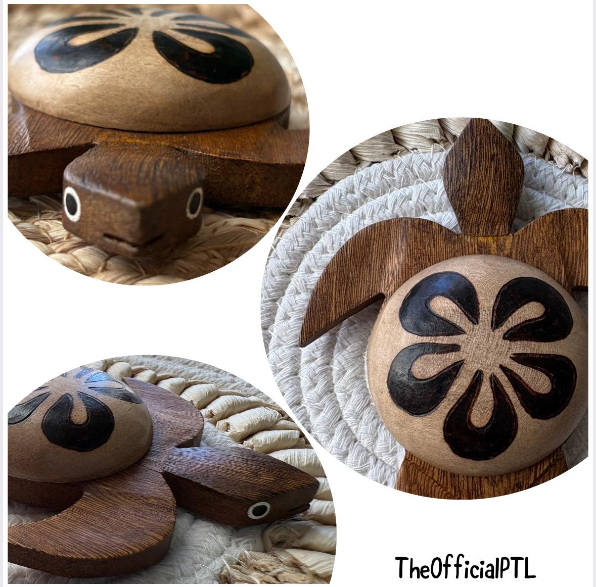 Extra-Large Handmade Wood Honu  4.5” Magnet - Hawaiian, Polynesian, Micronesian Sea Turtle Fridge Decor