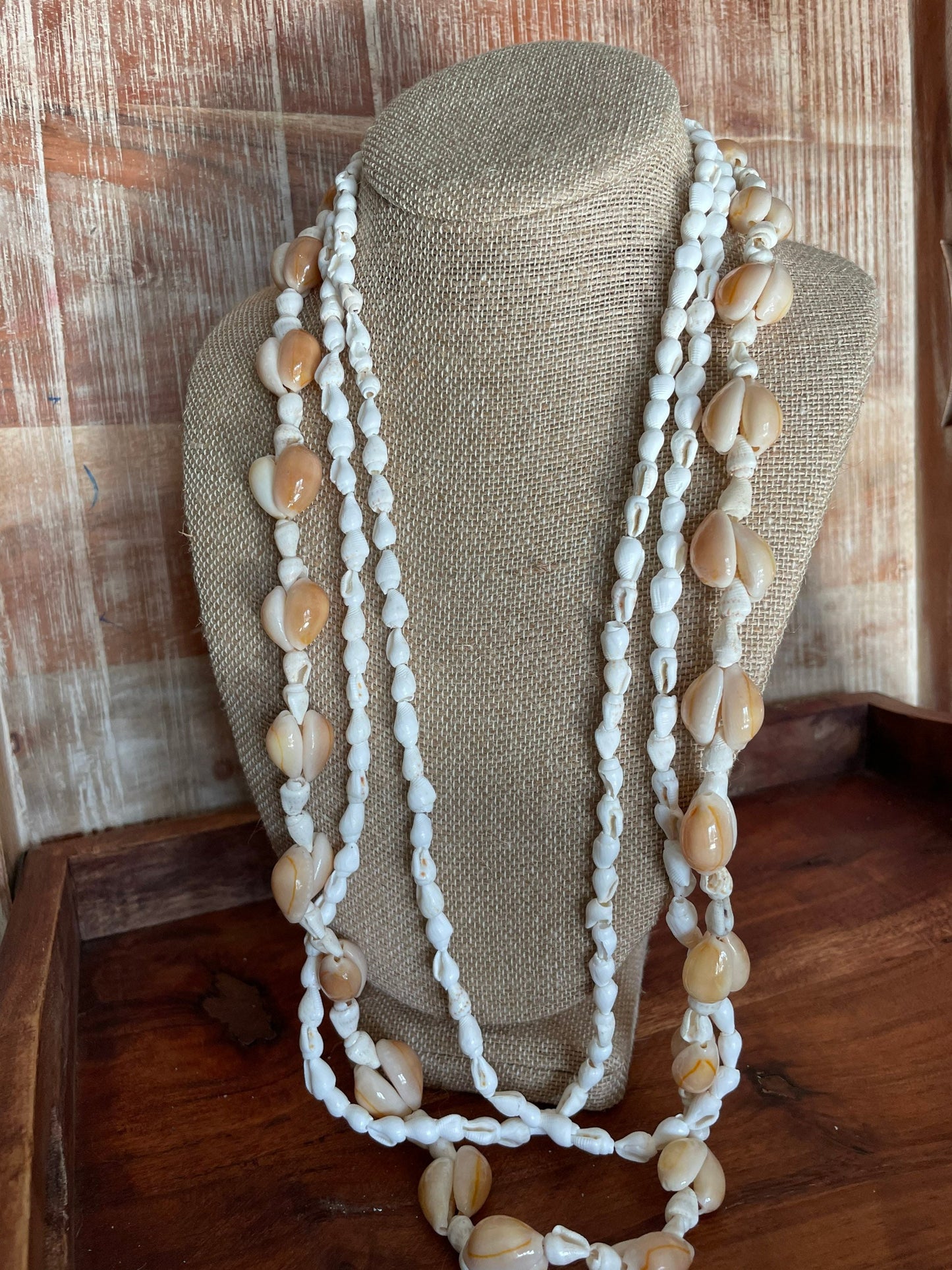 Cowrie & NASA Shell Necklace Leis Set – Traditional Hawaiian Jewelry