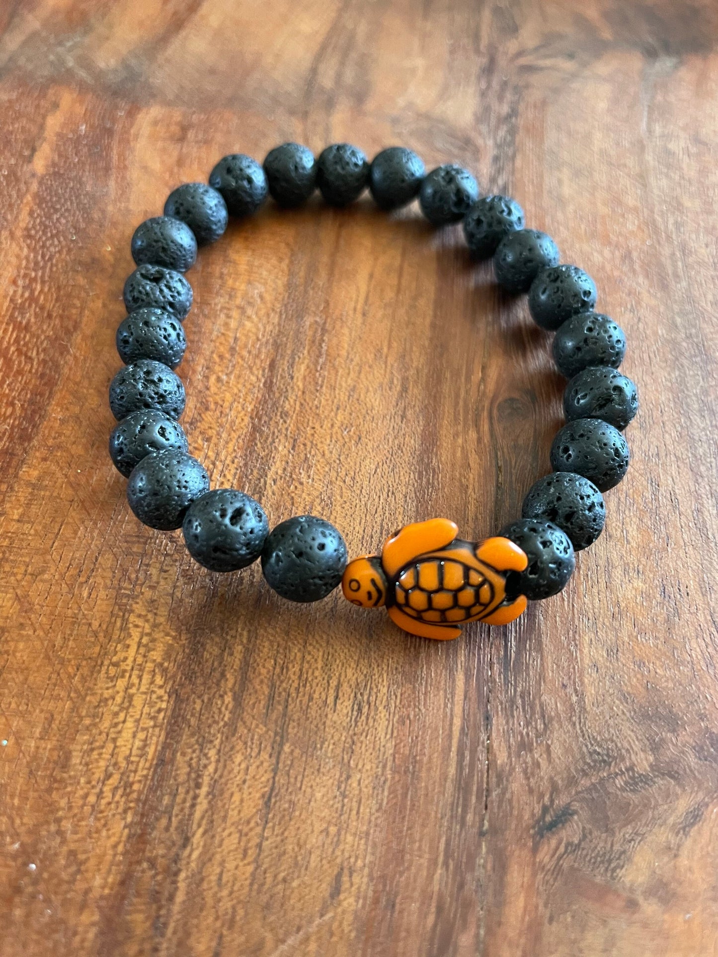 Whimsical Honu or Sea Turtle Authentic Lava Beaded Bracelets