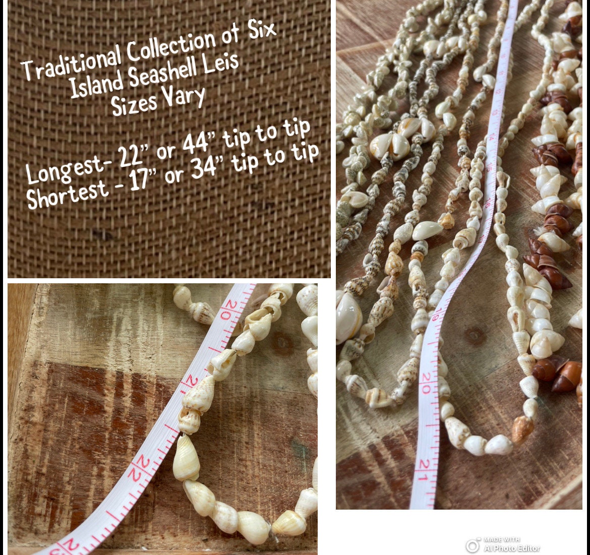 Seashell Lei Set – Authentic Pacific Island Style, Celebration Leis