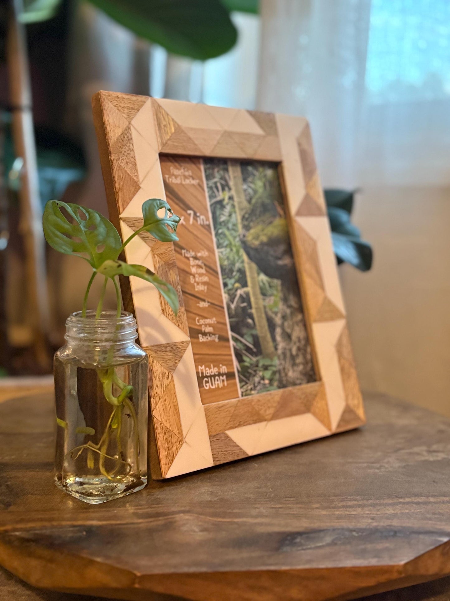 Polynesian Bone & Wood Inlay Picture Frame (5x7)
