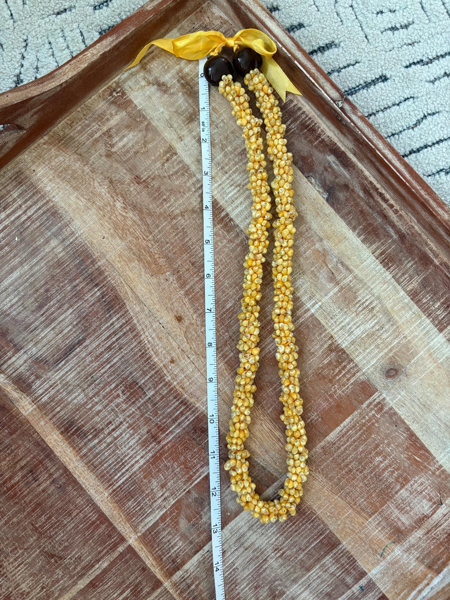 Yellow Mongo Shell Lei – Authentic Polynesian Necklace