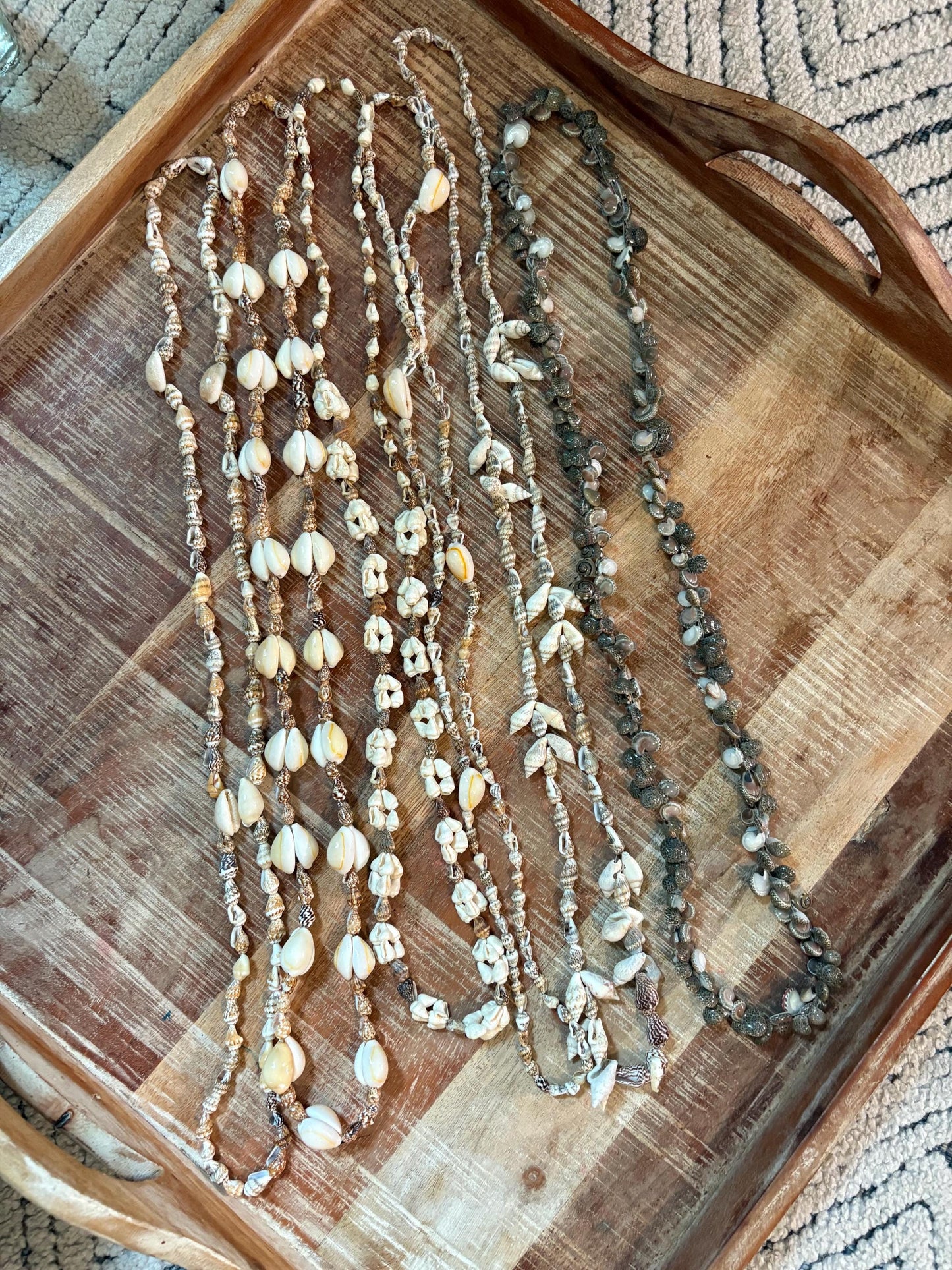 Authentic Seashell Lei Set: Pacific Island Celebration Leis