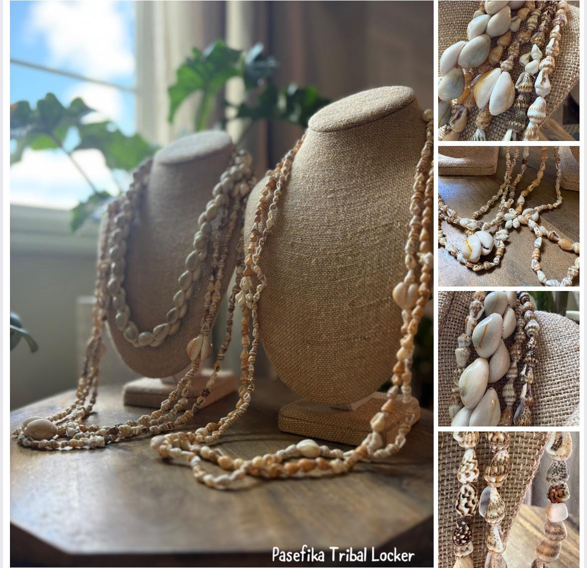 Seashell Lei Set: Authentic Pacific Ocean Shells, Polynesian Celebration Leis