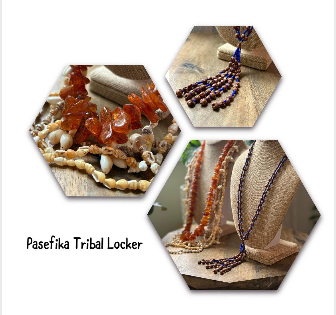 Polynesian Set of Seashell, Rock & Seed Leis - Graduation, Celebration, Wedding, Birthday, Performance Leis