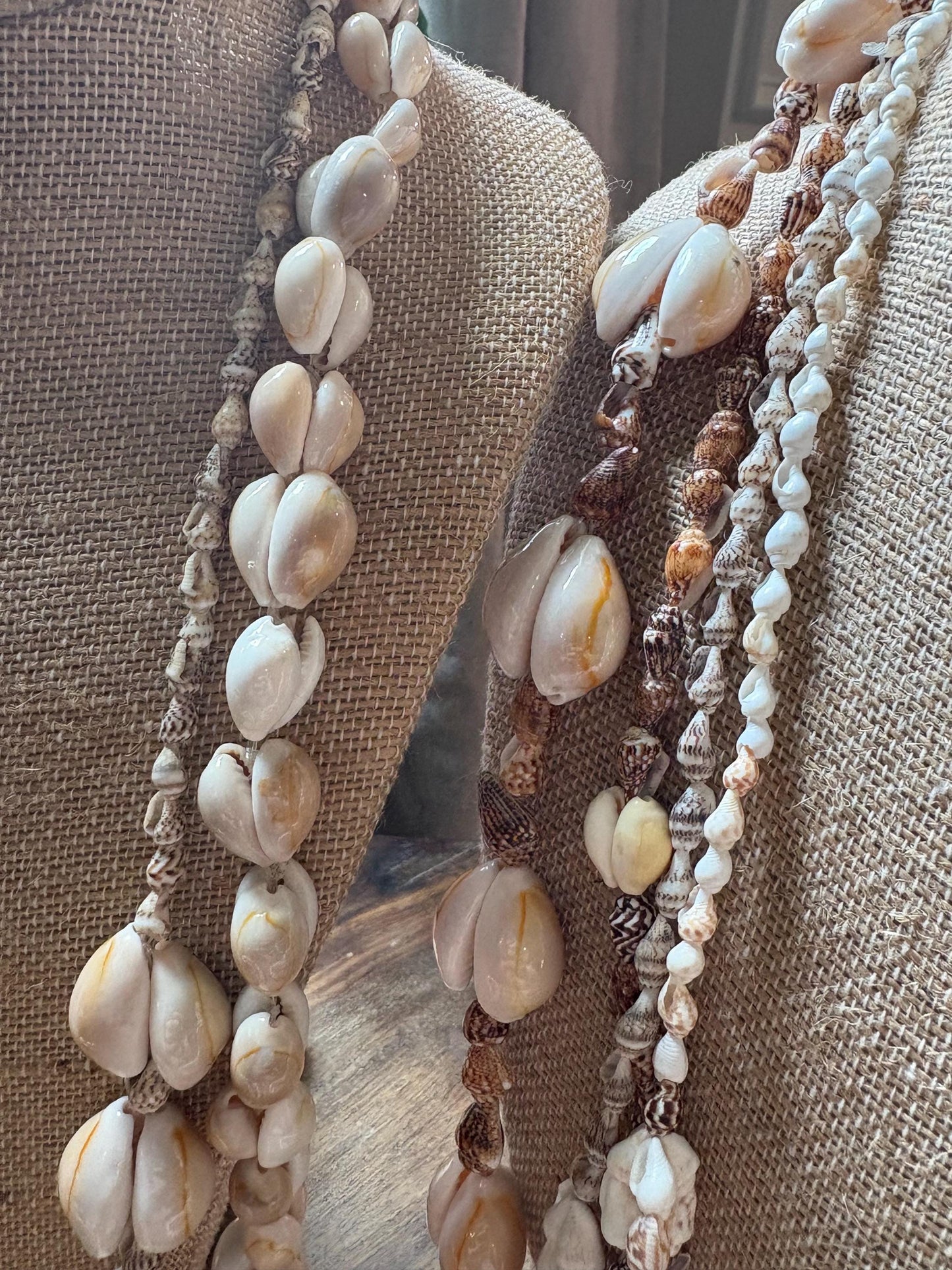 Cowrie Shell Lei Set: Authentic Pacific Island Celebration Necklaces