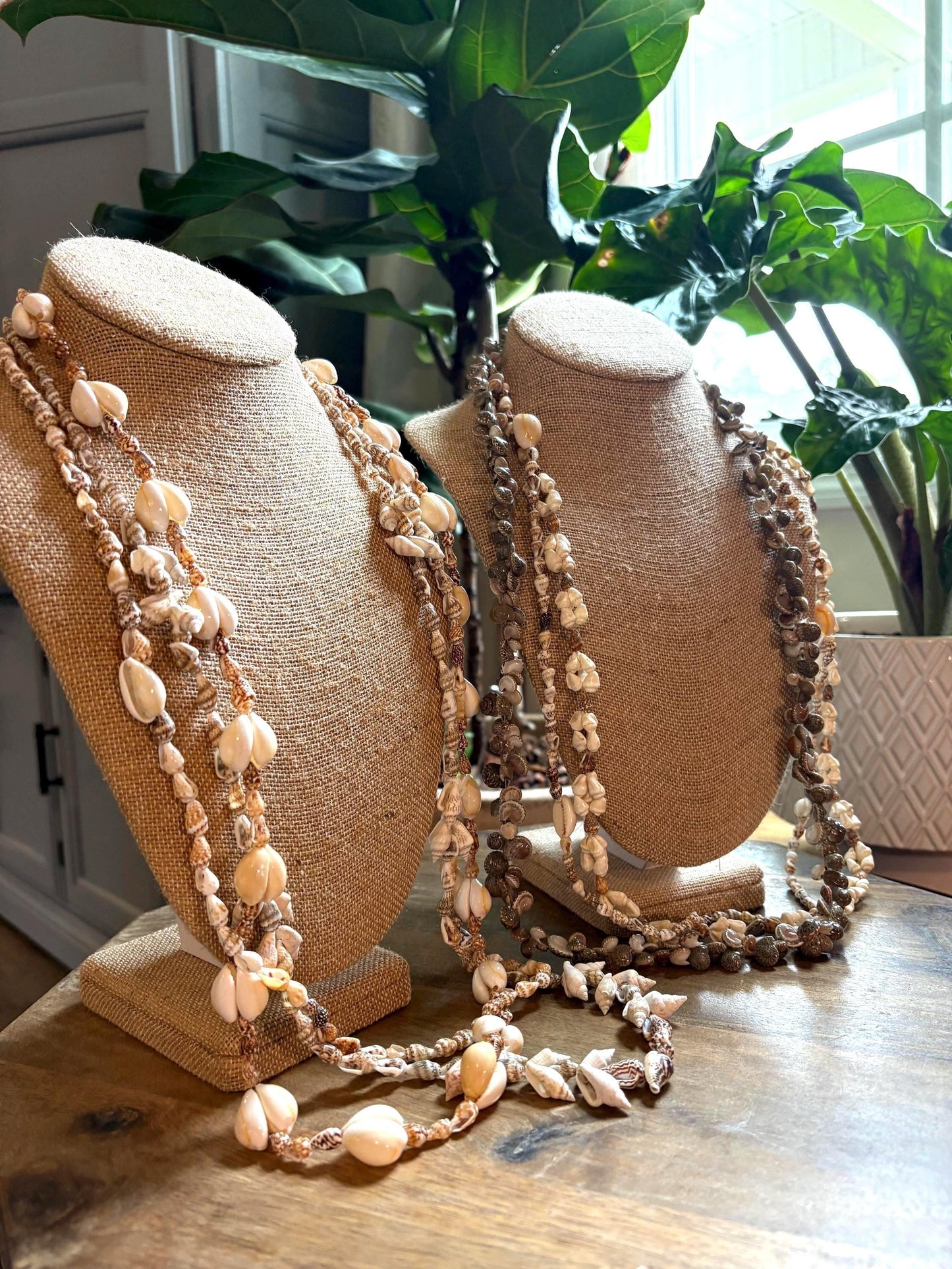 Authentic Seashell Lei Set: Pacific Island Celebration Leis
