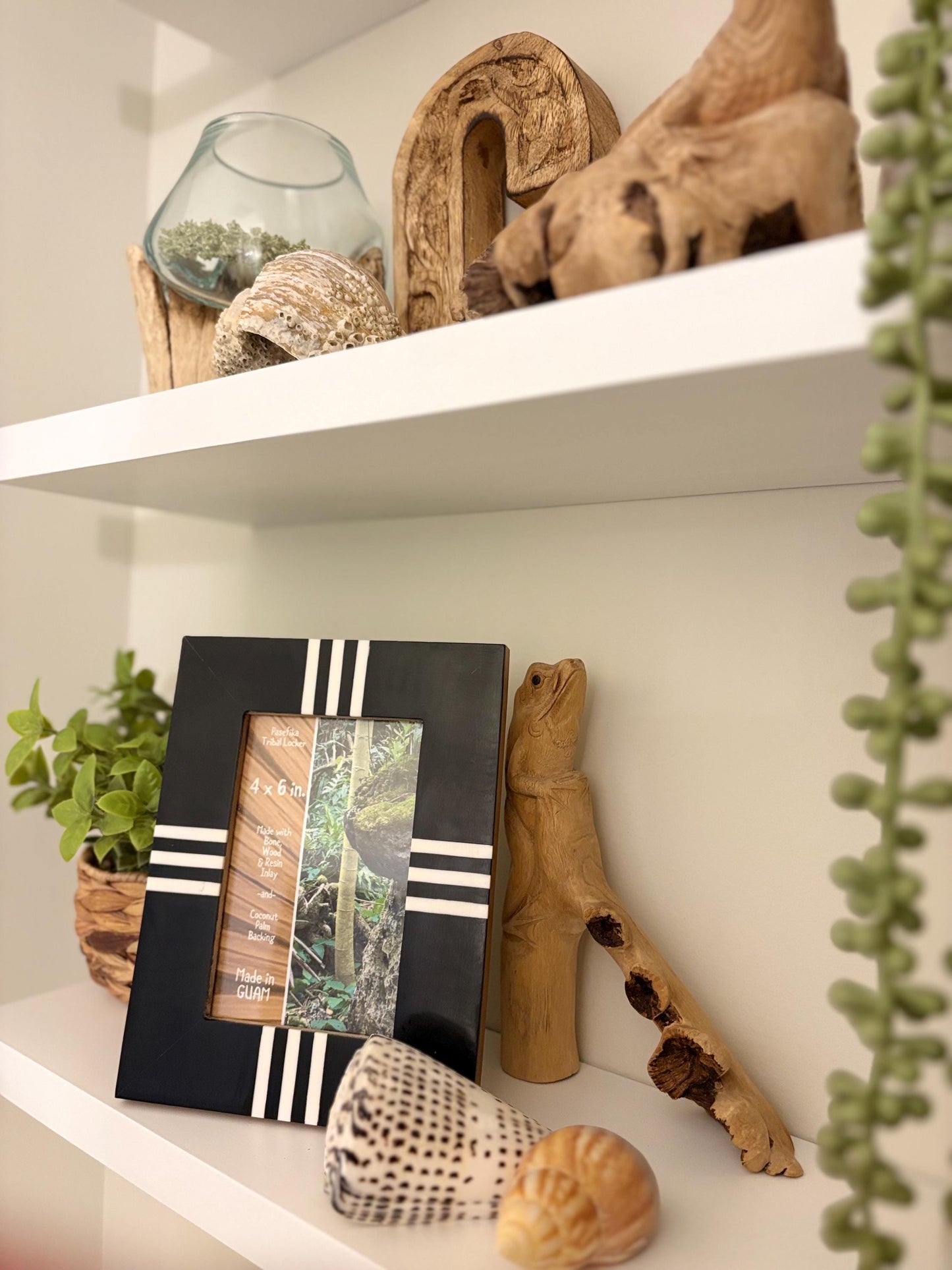 Polynesian Bone & Wood Inlay Picture Frame - 4x6