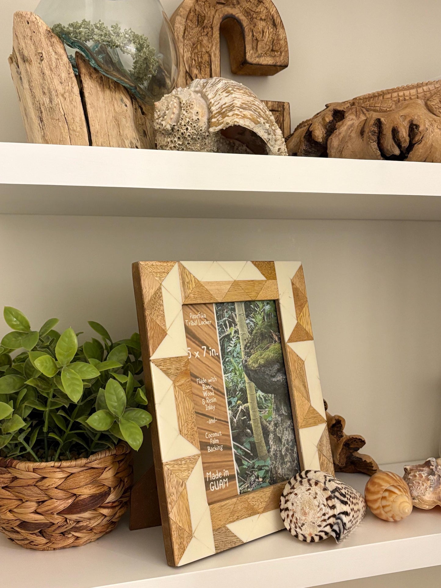 Polynesian Bone & Wood Inlay Picture Frame (5x7)