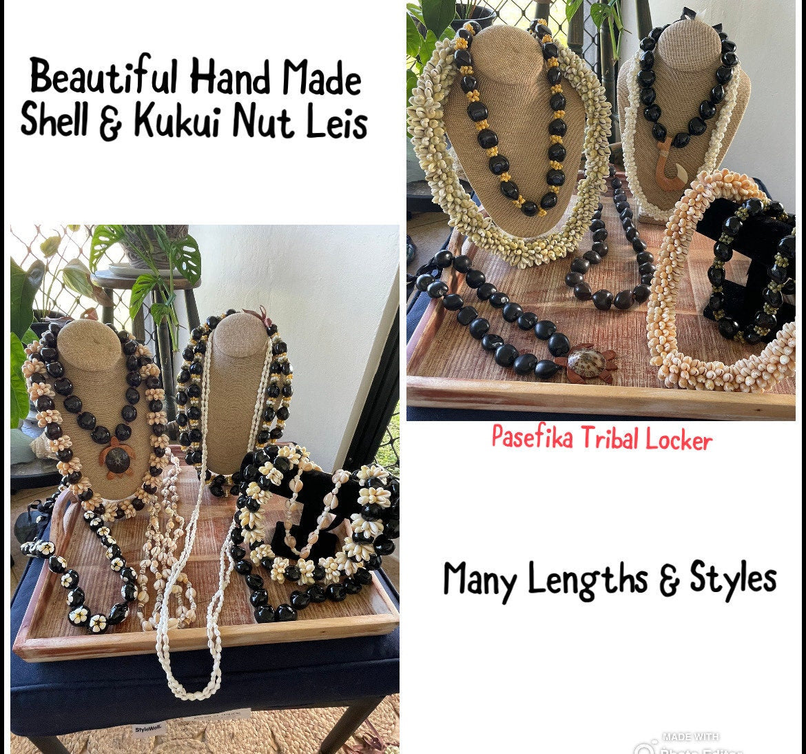 Seashell Lei Set: Authentic Polynesian Celebration Necklaces