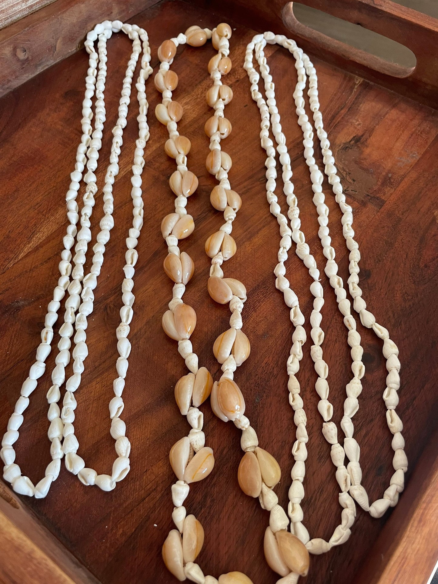 Cowrie & NASA Shell Necklace Leis Set – Traditional Hawaiian Jewelry