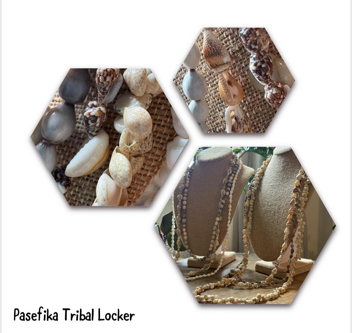 Seashell Lei Set: Authentic Hawaiian Celebration Leis, 40"-27"