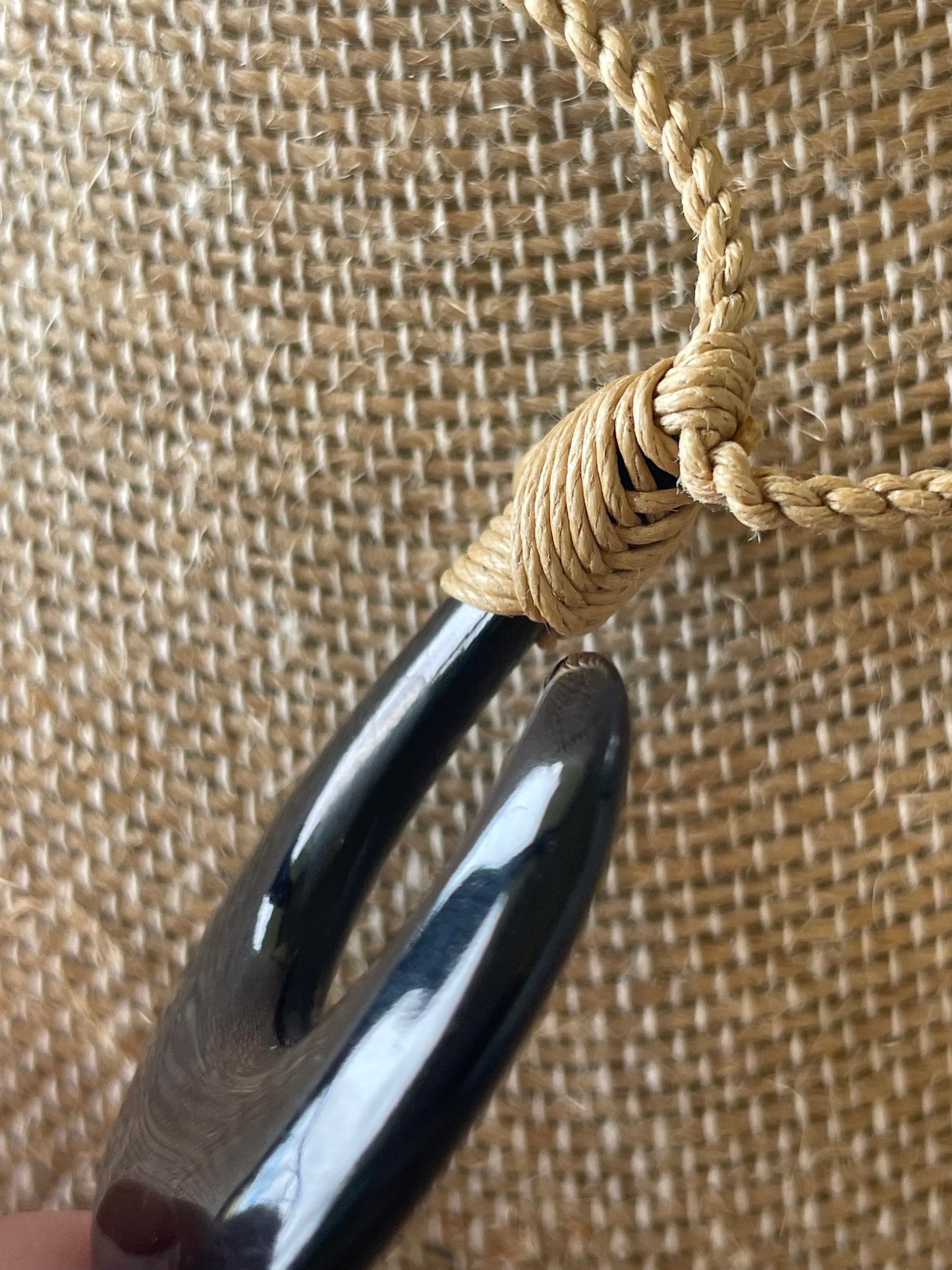 Hand Carved Buffalo Horn Bone Hei Makau Necklace – Polynesian Fish Hook