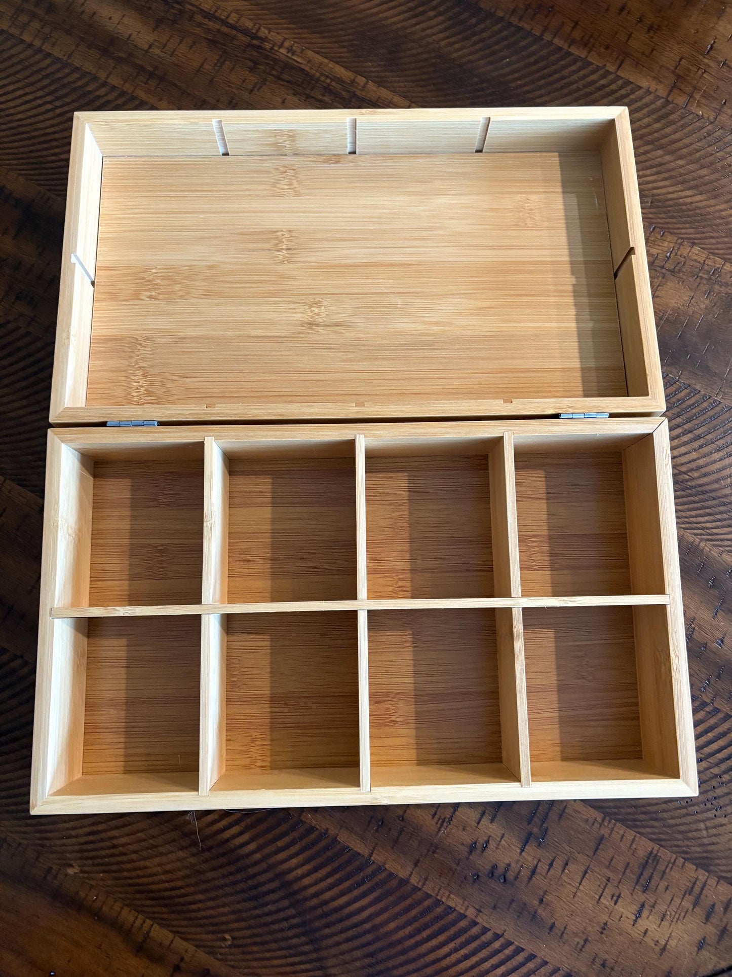 Wood Burned Guam Seal Bamboo Box