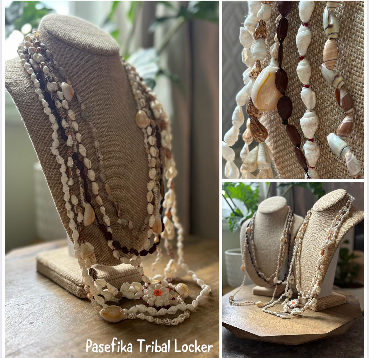 Seashell Lei Set: Polynesian Celebration Necklace Collection