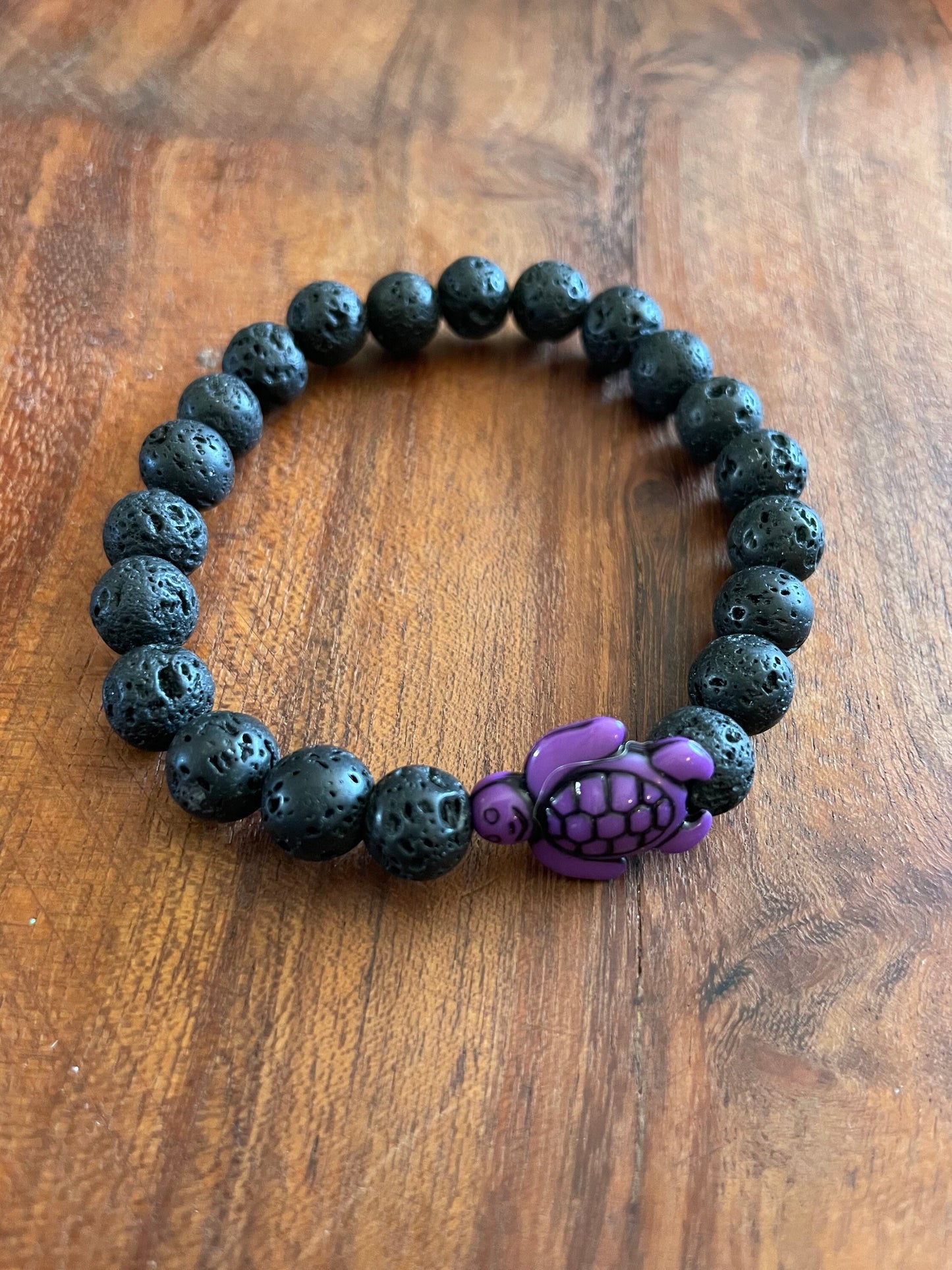Whimsical Honu or Sea Turtle Authentic Lava Beaded Bracelets
