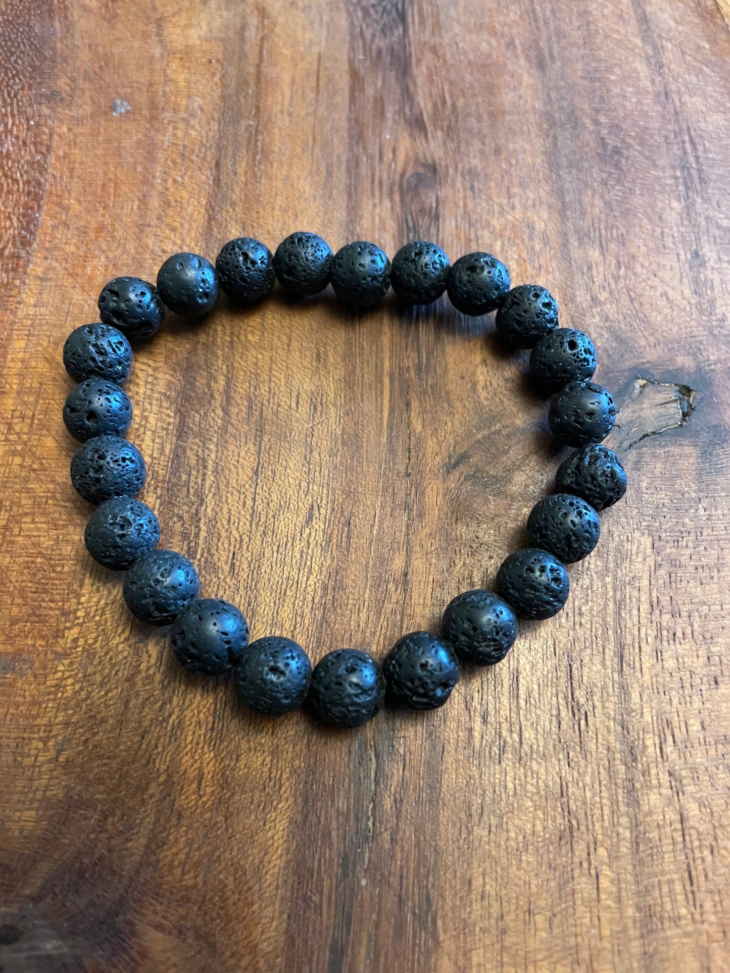 Real Lava Bead Elastic Bracelets with Turquoise Nautical Clay Bead Accent Beads