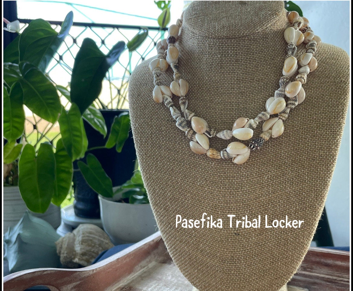 Cowrie Shell Lei Necklace Set – Traditional Hawaiian Jewelry