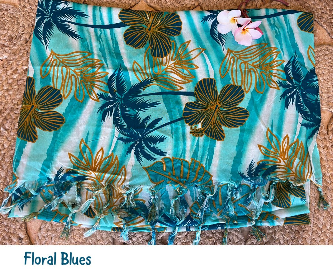 Polynesian Print Sarong – Tropical Island Wrap, Beach Cover-Up