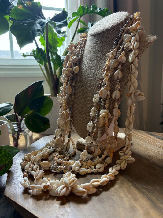 Seashell Lei Set: Authentic Hawaiian Celebration Leis, 6 Piece