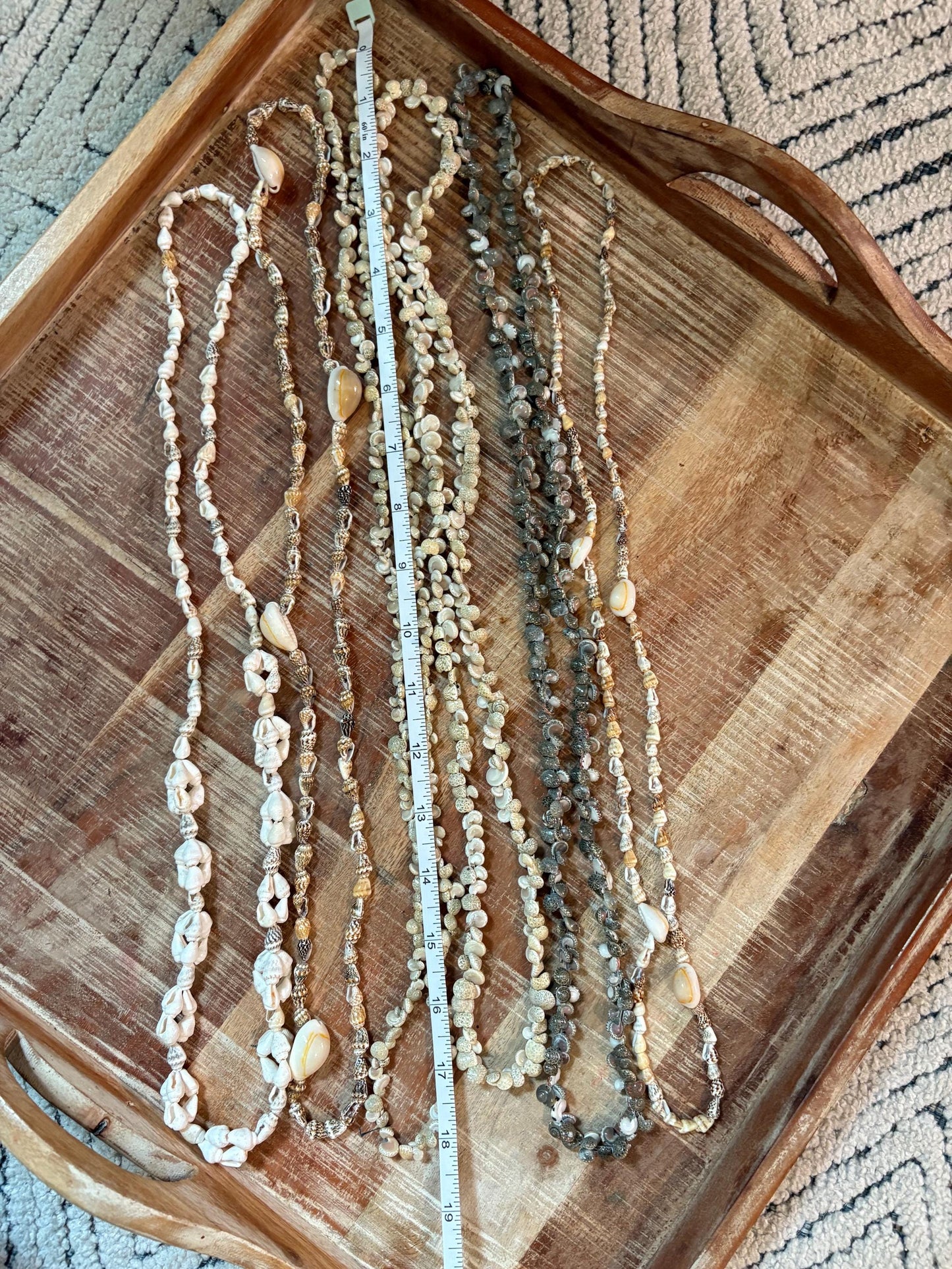 Seashell Lei Set: Authentic Pacific Ocean Shells, Graduation, Wedding