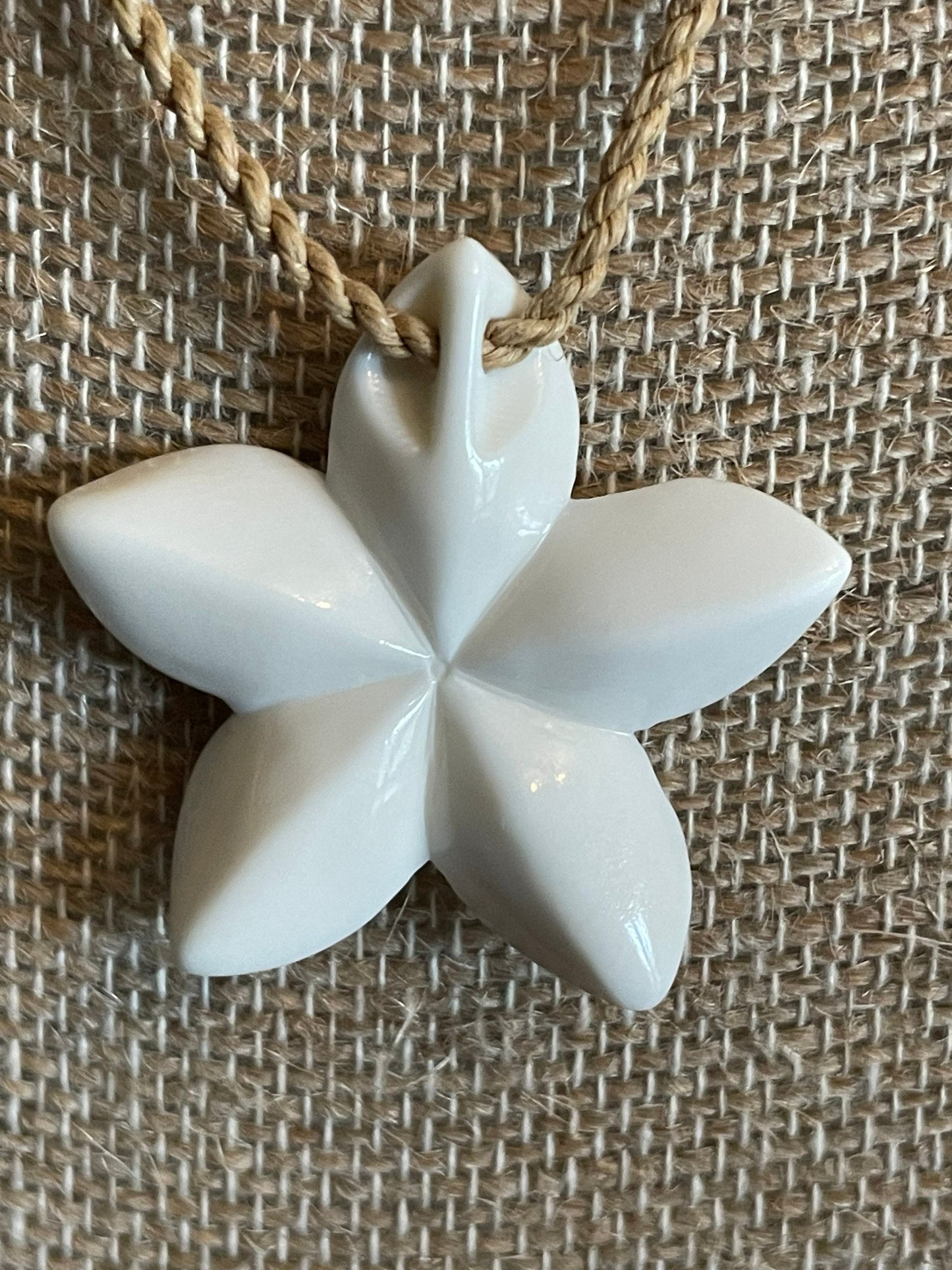 Hand-Carved Bone Plumeria Necklace – Adjustable Hawaiian Cord