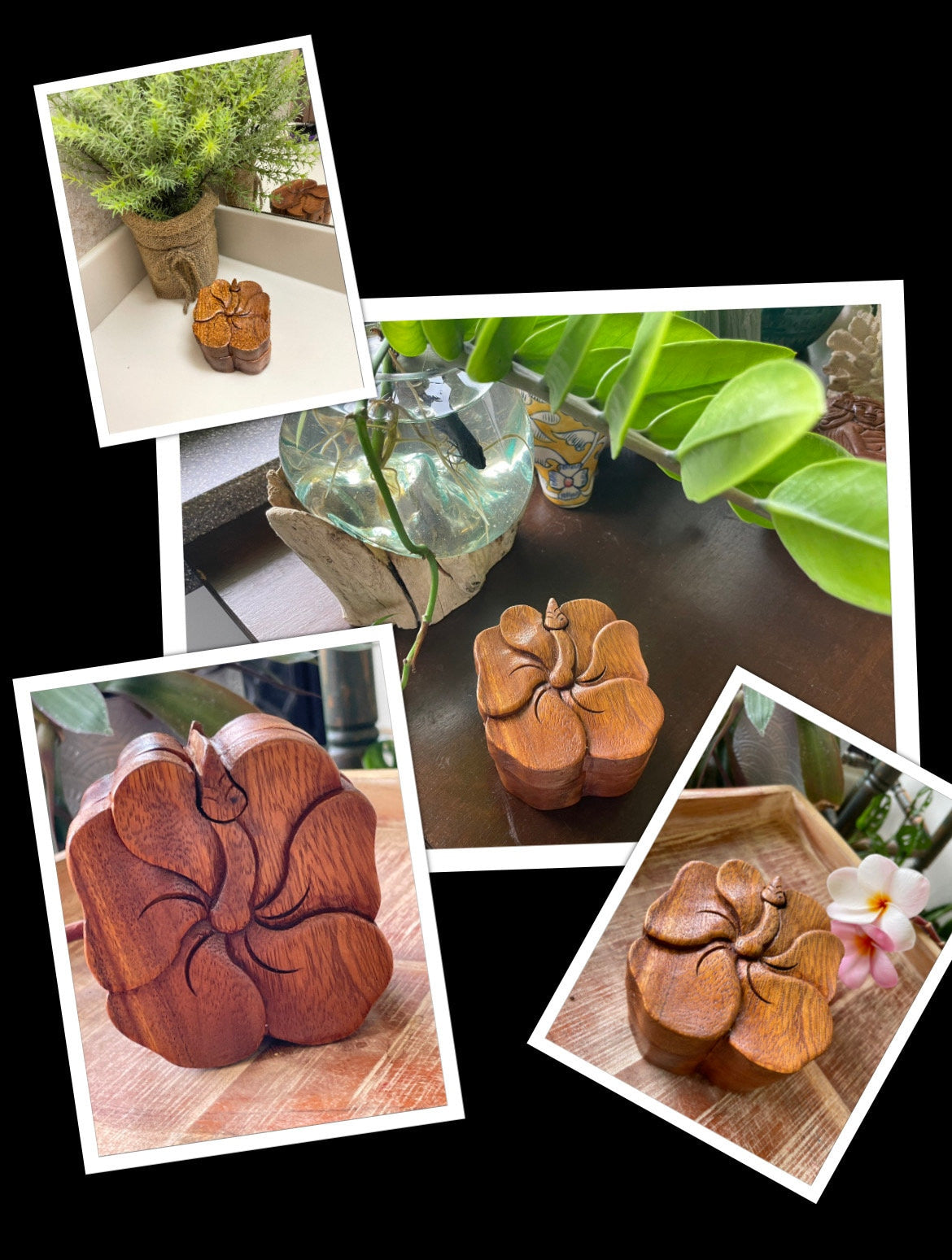 Handmade Sea Hibiscus Wood Puzzle Box – Pasefika Gift
