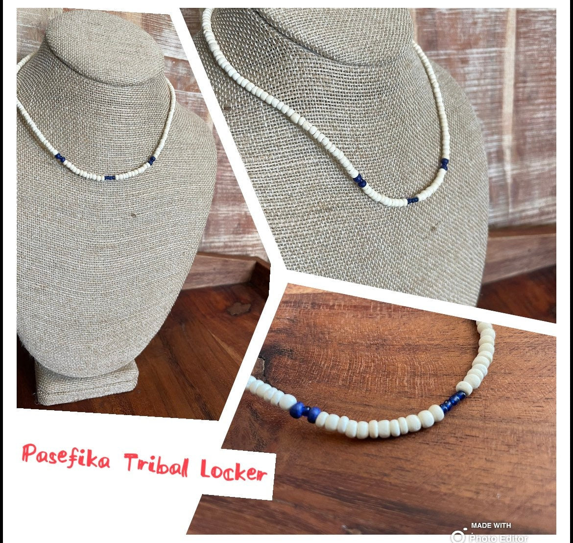 Coconut Shell Beaded Necklace - Petite Hawaiian Style, Boho Beach Jewelry